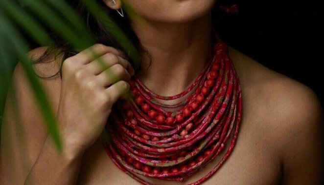 Jewelled Buddha upcycled saris